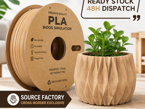 <span class=keywords><strong>Filament</strong></span> <span class=keywords><strong>PLA</strong></span> 1,75 mm 1 kg pour imprimante 3D, simulation bois, teinte chair, large gamme de couleurs, pour Bambu Lab Creality, directement de l'usine - Product Image 1