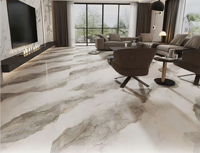 Carrelage de sol en porcelaine poli effet marbre nordique moderne PX Brand Guangdong 1000x1000mm, entièrement émaillé, antidérapant, 10mm d'épaisseur, brillant