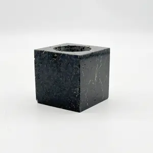 Bougeoir en marbre noir Design d'intérieur Bougie parfumée en pierre d'aromathérapie Fête de mariage