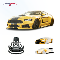 Kit de Carrocería Ancha Estilo GTD para Ford Mustang GT500, Parachoques, Capó, Faldones Laterales, Guardabarros, Difusor Trasero, Alerón Trasero