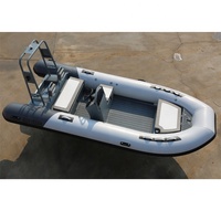 15.4ft coque en aluminium gonflable RIB bateau Hypalon fibre de verre PVC aviron bateau de pêche puissance famille utilisation extérieure moteur Combo ensemble