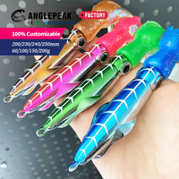 Señuelos de pesca lenta para calamar, 60g 100g 150g 200g, señuelos de PVC y metal que se hunden, para pesca en alta mar de atún y pez vela