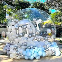Dôme gonflable pour fête d'enfants, maison de jeu à bulles géante, toboggan aquatique transparent de qualité commerciale en PVC écologique avec garantie de 3 ans