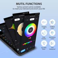 Enceintes musicales portables intelligentes avec lampe LED à intensité variable, design moderne, contrôle par application, éclairage musical sans fil