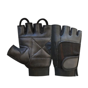 Guantes Deportivos de Medio Dedo de Cuero para Levantamiento de Pesas, Entrenamiento en Gimnasio, Fisicoculturismo, Antideslizantes - Product Image 1