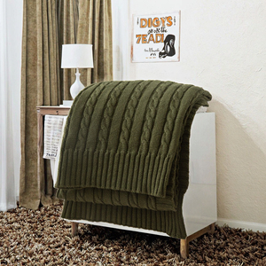 2025 llegada caliente 100% algodón bebé tejido Cable manta estilo lindo para uso decorativo característica transpirable toda la temporada - Product Image 3