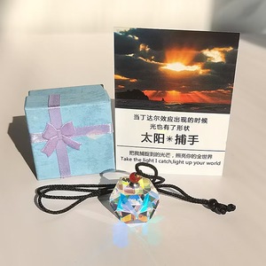 Cubic Glass Prism Sun Catcher Rainbow Refraction Decorative Ornament For Home Window Hanging Modern Style - Product Image 4