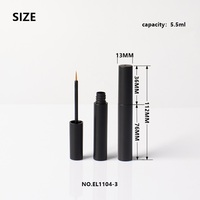 Vente en gros Tube Eyeline vide fantaisie noir Conteneur givré populaire de 5.5ml Tube de mascara de couleur personnalisée avec baguette