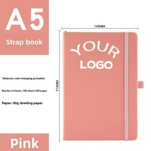 Cuaderno de Tapa Dura de Cuero A5 A6 Multicolor de Alta Calidad al por Mayor con Correa Elástica - Product Image 3