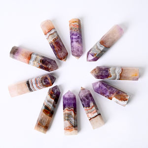 Chu Se all'ingrosso pietra curativa naturale torre di cristallo bacchetta ametista agata punto per la decorazione - Product Image 5