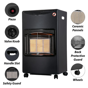 <span class=keywords><strong>Chauffage</strong></span> infrarouge pliable et portable au <span class=keywords><strong>gaz</strong></span> naturel/propane/GPL/<span class=keywords><strong>butane</strong></span> avec protection contre la surchauffe, construction métallique pour chambre et salon - Product Image 2