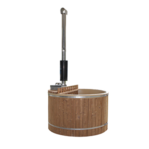 Bañera de hidromasaje caliente de madera Bañera de hidromasaje de cedro rojo al aire libre con estufa de leña Barril Bañeras de hidromasaje para uso de 1-6 personas - Product Image 6