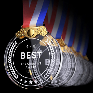 Cheap Wholesale Custom Crystal Marathon Running <strong>Sports</strong> <strong>Medals</strong> Glass Football Soccer Prize Awards - Product Image 5
