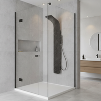 Panneau de douche mural contemporain en aluminium, design classique, installation facile, directement de l'usine, pour salle de bain