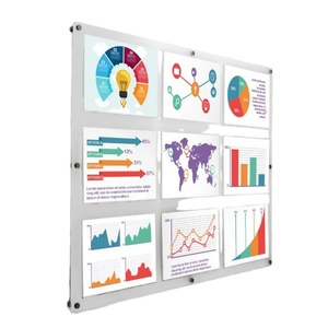 Panneau d'affichage mural en acrylique hautement transparent, taille personnalisée, logo couleur personnalisé, marque YGL, modèle YGL-823 - Product Image 1