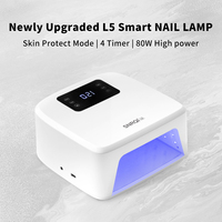 Lampe à ongles UV LED tendance SNRQI, 71 LED, avec capteur automatique, pour salon de manucure, lampe UV pour gel à ongles