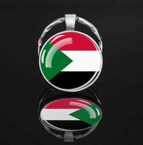 Porte-clés et pendentif de sac en verre, motif drapeau national égyptien, avec fleur en cristal, bijou souvenir de <span class=keywords><strong>voyage</strong></span> - Product Image 5