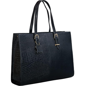 Bolso de hombro clásico atemporal 100% de cuero genuino para damas con amplia apertura y almacenamiento de fácil acceso - Product Image 2