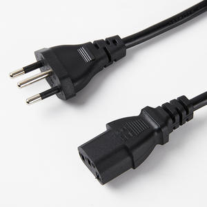 Хит продаж: Удлинитель переменного тока Nema C13, сертифицированный Inmetro (Бразилия), с трехконтактным и двухконтактным штекером, 1 розетка, 0.5м, класс защиты IP11, 10А - Product Image 3