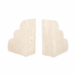Fermalibri in travertino a forma di nuvola per scaffali, decorazione per la casa, accessorio funzionale per la libreria. - Product Image 2