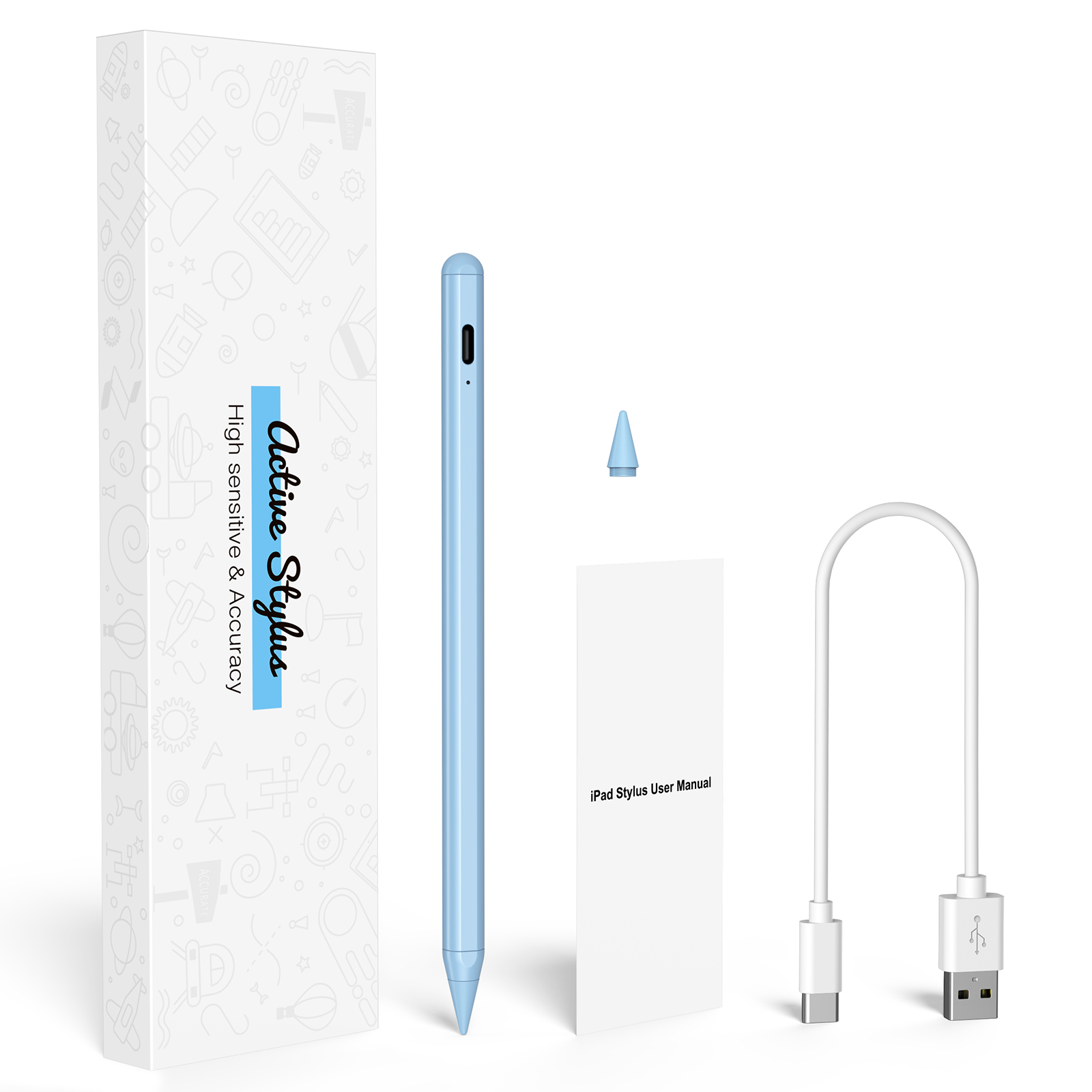 Универсальный стилус для планшетов и ноутбуков с логотипом на заказ, стилус для рисования с функцией наклона, стилус-карандаш для Apple Ipad 3-го поколения