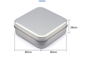 Mini <span class=keywords><strong>Caja</strong></span> Cuadrada de Hojalata de 80x80x27mm con Recubrimiento UV, Puede Guardar Joyas, Adornos Colgantes, Alimentos, <span class=keywords><strong>Condones</strong></span>, Latas - Product Image 2
