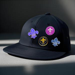 Bán buôn fleur-de-lis Crest Motif Lily biểu tượng men phù hiệu kim loại nhóm cảm thấy thanh niên trinh sát Câu lạc bộ tình nguyện sử dụng quà lưu niệm - Product Image 5