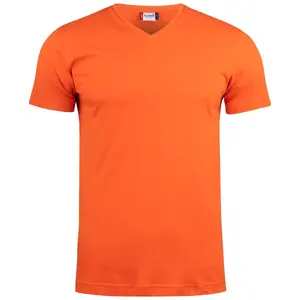 Camiseta básica con cuello en V, merchandising personalizado - Product Image 1
