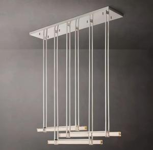Lámpara de Araña Lineal Triple de Cristal K9 de Lujo <span class=keywords><strong>para</strong></span> Comedor, Cocina, Restaurante Posmoderno Minimalista, Salón de Banquetes <span class=keywords><strong>para</strong></span> Bodas - Product Image 4