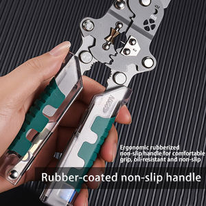 <span class=keywords><strong>Pince</strong></span> de test électrique en gros, pinces à dénuder pour fil de cuivre, poignées vertes transparentes, personnalisables - Product Image 6