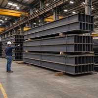 Poutre en H de précision en acier découpée au laser, percée par CNC, tolérance de 1 %, norme ASTM, utilisation en construction pour la connexion de cadres en acier boulonnés