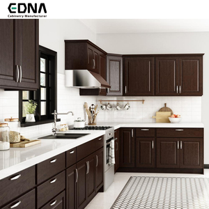 Edna China Custom American Luxury Modern Rta Modular Solid Wood Kitchen Cabinet