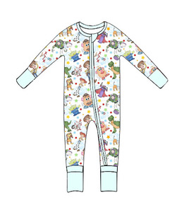 지퍼 폐쇄 대나무 아기 니트 장난 꾸러기 도매 아기 거품 장난 꾸러기 세트 - Product Image 3