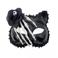 Masque en latex pour le visage de chat d'horreur d'Halloween pour soirée costumée - Maquillage sexy pour hommes et femmes