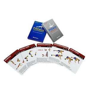 Game Card Manufacturer Customized Fitness Exercise Cards Game Factory Printed Sport Exercise Cards Adult Physical Exercise Instruction Card