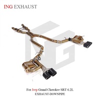 ING Full Titanium Valved Catback pour Jeep Grand Cherokee Trackhawk 6.2L Hellcat 2018-2021 |   Embouts en fibre de carbone pour télécommande Quad