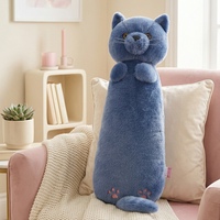 Oreiller long personnalisé en forme d'animal (chat, chien) pour compagnie au lit