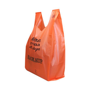 Sac à provisions personnalisé en plastique HDPE pour t-shirt et gilet - Product Image 6