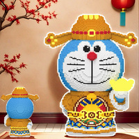 Nouveaux arrivages en plastique 3D modèle 70cm assemblage Mini brique connexion Lion danse Doraemon bloc de construction Figure jouets pour la décoration intérieure