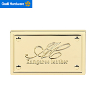 Plaque métallique personnalisée avec trous de fixation pour sacs à main, sacs, articles en cuir, étiquette de marque sur mesure