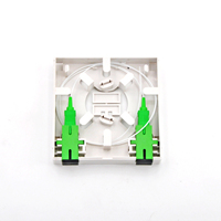 Prix de gros FTTX Boîtier de terminaison de fibre optique de bureau 86mm, Plaque de façade pour fibre optique, Panneau de prise de fibre 2 fibres avec adaptateur SC/APC SC/UPC
