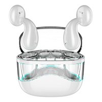 Q29 Casque intra-auriculaire sans fil Design transparent BT5.4 HD ANC Écouteurs antibruit True Blue Colorful Tooth avec JL Chipset