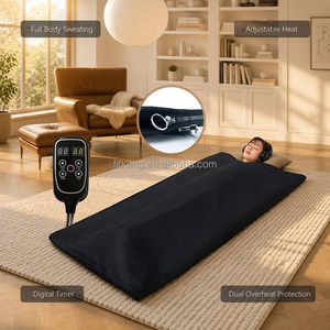 Manta de sauna infrarroja profesional Fitkang con certificación CE, RoHS y FCC, de cuero PU, con doble protección segura contra sobrecalentamiento. - Product Image 1