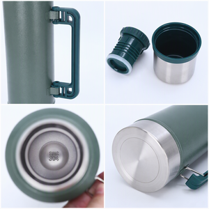 Borraccia Termica in Acciaio Inossidabile da 1000/1400ML, Bottiglia d'Acqua di Grande Capacità con Manico Pieghevole, <span class=keywords><strong>Thermos</strong></span> Portatile da Viaggio - Product Image 3