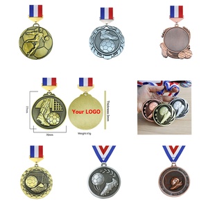 Medallas Deportivas de Fútbol Personalizadas al por Mayor, Fabricante, Diseño 3D, Económicas, en Blanco, con Logotipo Personalizado, Artesanía en Metal - Product Image 1