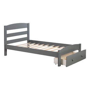 Cadre <span class=keywords><strong>de</strong></span> <span class=keywords><strong>lit</strong></span> double en bois massif, double, base pour matelas avec tête <span class=keywords><strong>de</strong></span> <span class=keywords><strong>lit</strong></span> et support <span class=keywords><strong>de</strong></span> planche, sans plateforme à ressort avec rangement - Product Image 6