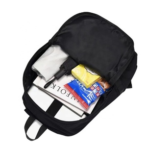 High Quality <b>Black</b> Polyester Children Backpack School <b>Bag</b> Wholesale <b>Mini</b> Sports Backpack <b>Bag</b> Custom logo - Product Image 3