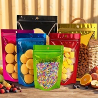 Sachets Doypack en plastique à fermeture éclair avec fenêtre, dorés, pour snacks et noix, emballage alimentaire, directement de l'usine