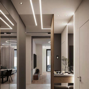 6114 pre-nhúng màu xám phong cách ren hợp kim nhôm ánh sáng máng nhúng LED tuyến tính ánh sáng nhôm hồ sơ - Product Image 6