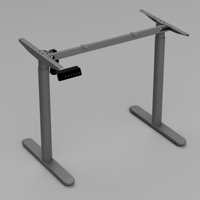PRORIALS Cadre de bureau électrique réglable – Acier inoxydable robuste, design moderne pour bureau, extérieur et salon, à deux niveaux
